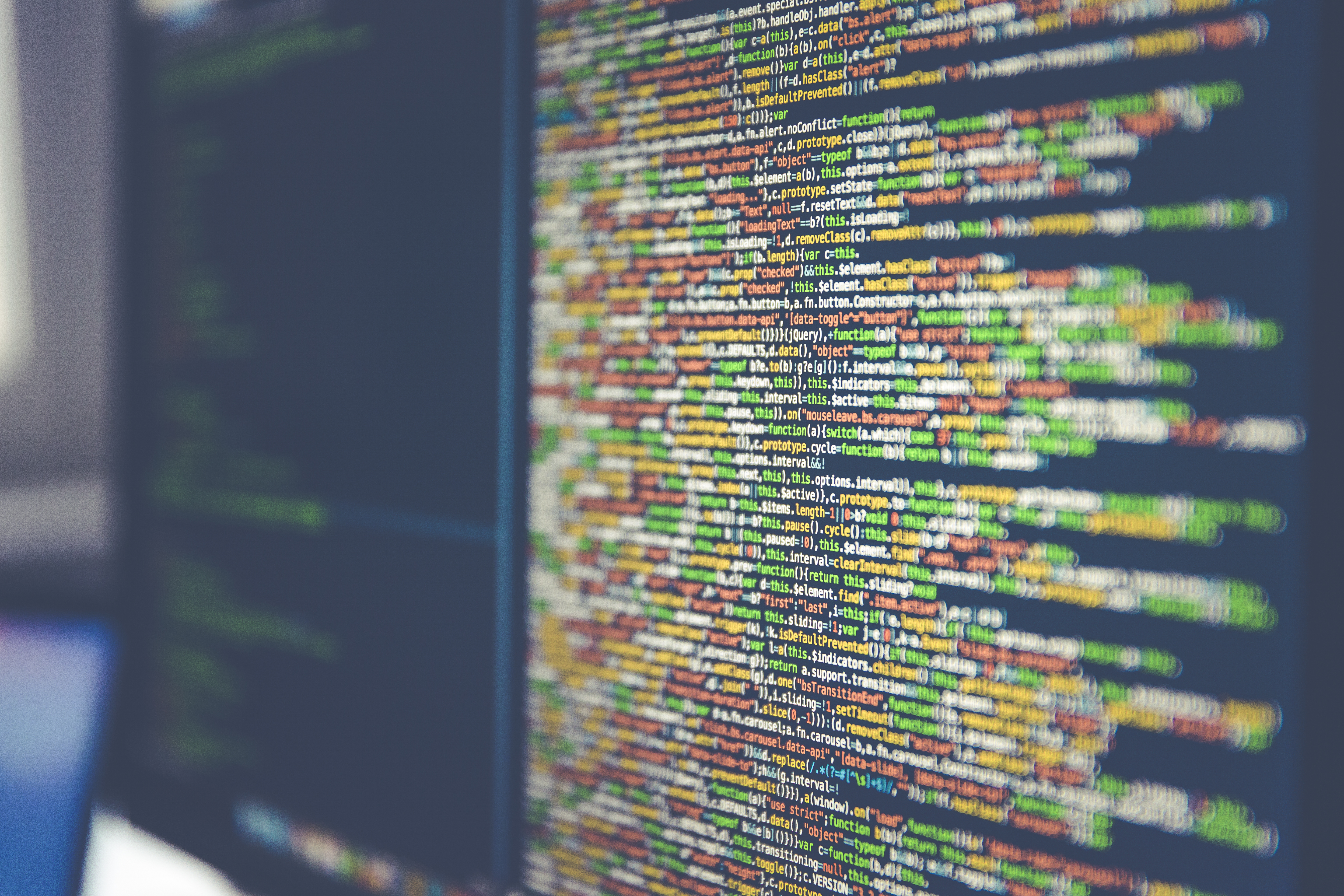 Code displayed on a computer monitor.